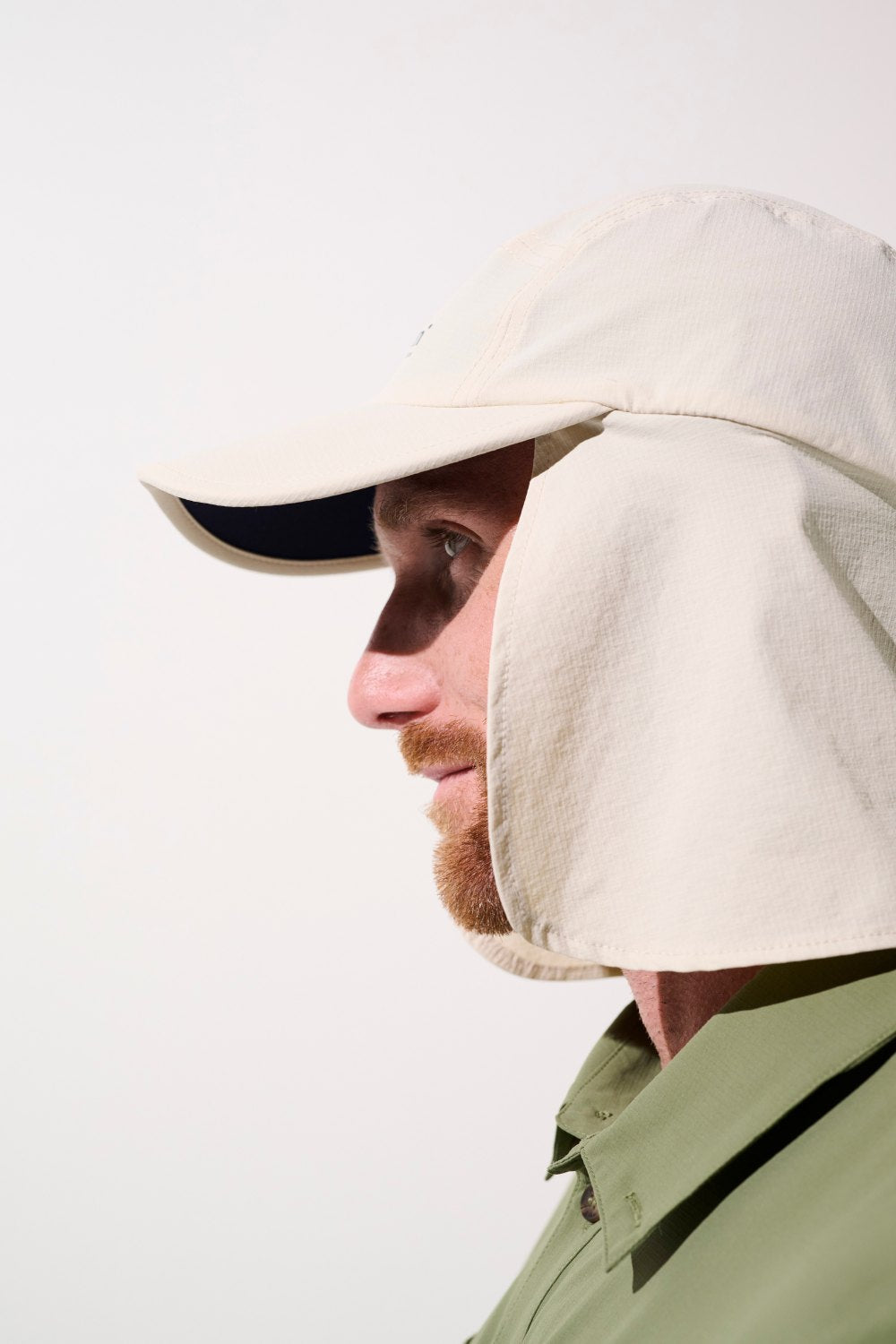 Casquette anti-UV - Sequoia beige pour homme, offrant protection solaire complète et maintien lors des activités extérieures.