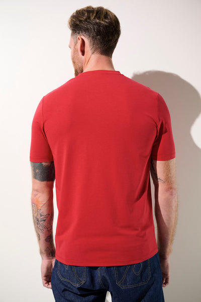 T-shirt anti-UV rouge pour homme de Ker Sun, léger et respirant, idéal pour la protection solaire en plein air.