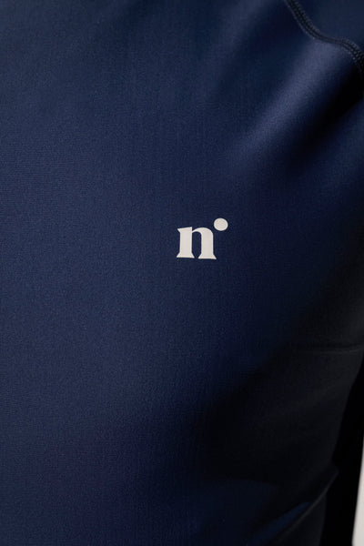 T-shirt de bain anti-UV bleu marine pour homme, léger et respirant, avec protection UPF 50+.