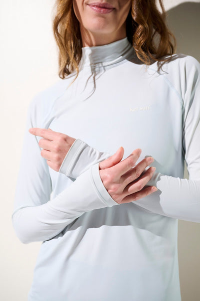 T-shirt de bain anti-UV Malibu pour femme, léger, manches longues, UPF 50+ pour protection solaire en activités aquatiques.