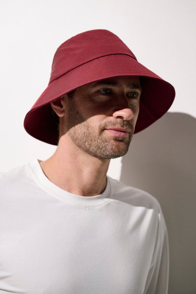 Bob anti-UV - Faro rouge pour homme, léger, UPF 50+, idéal pour une protection solaire en extérieur.