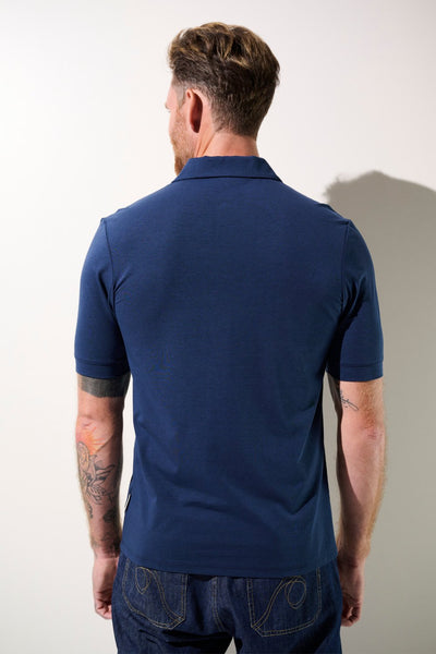 Polo anti-UV - Saint-Malo bleu pour homme, élégant et léger, protection solaire avec UPF 50+.