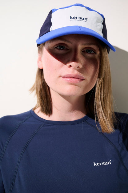 Casquette anti-UV - Sequoia bleue de Ker Sun, légère et confortable pour femme, offrant protection solaire UPF 50+.