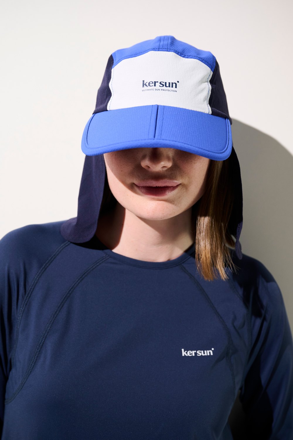 Casquette anti-UV - Sequoia bleu pour femme, protection UPF 50+, idéale pour activités sportives en plein soleil.