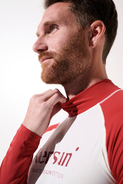 T-shirt de bain anti-UV - Malibu pour homme, manches longues en lycra, combinant confort et protection solaire UPF 50+.