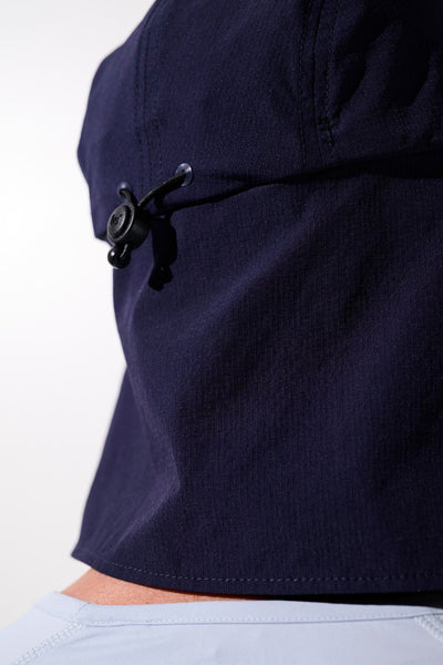 Casquette anti-UV - Sequoia noire avec réglage, idéale pour activités sportives au soleil, protection UPF 50+.