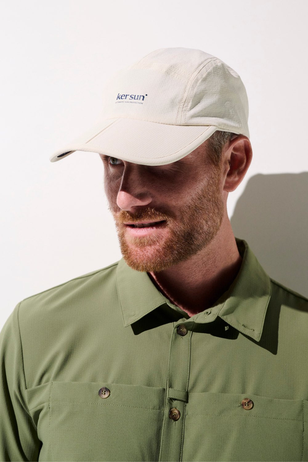 Casquette anti-UV - Sequoia beige de Ker Sun, offrant protection solaire et confort pour homme.