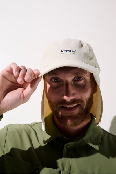 Casquette anti-UV - Sequoia beige pour homme, protection solaire UPF 50+ idéale pour activités extérieures.