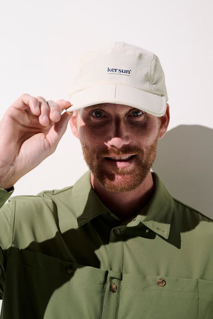 Casquette anti-UV - Sequoia beige de Ker Sun, offrant protection solaire et confort pour activités extérieures.