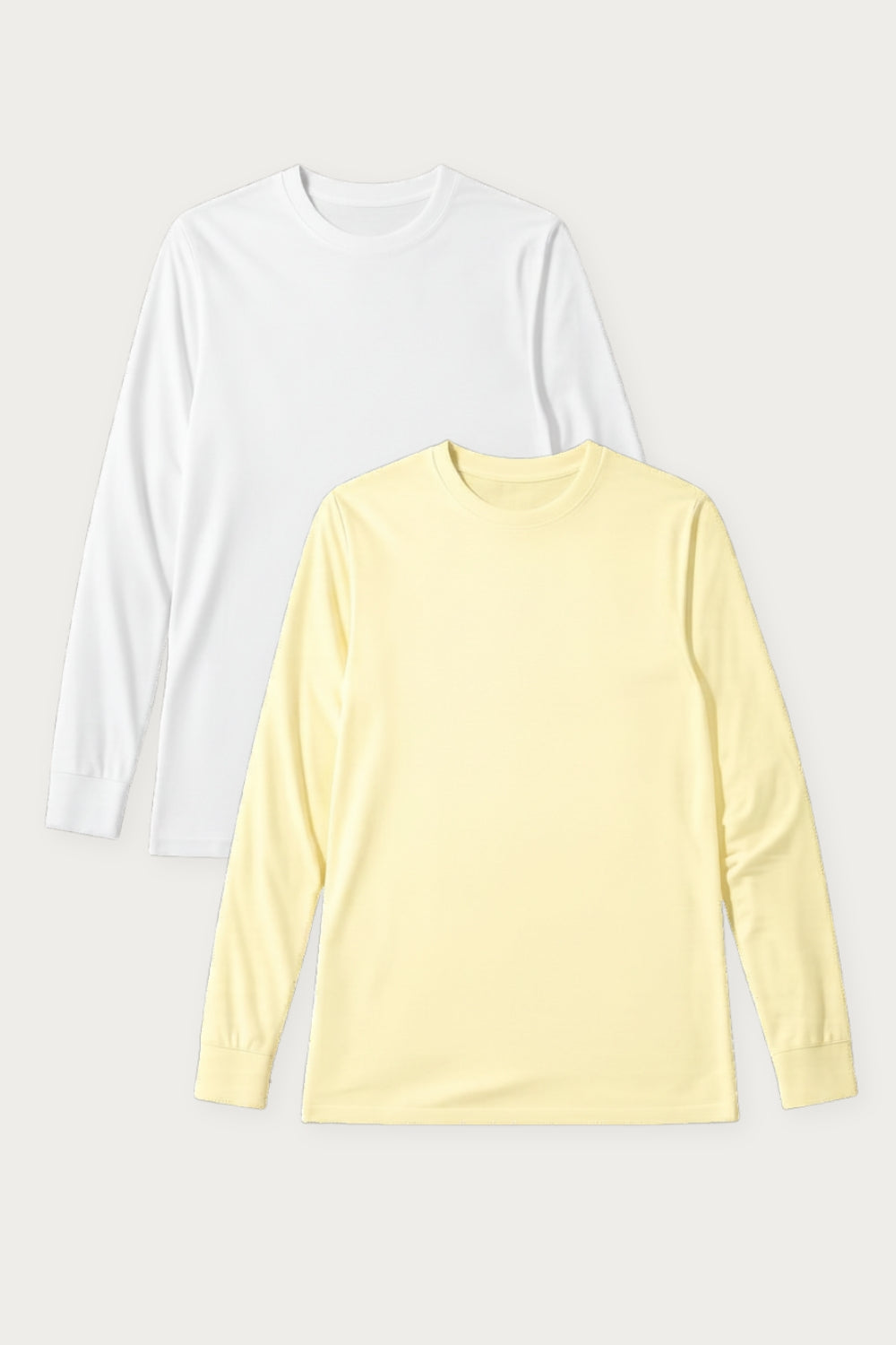 SÆT - 2 x UV T-shirt - Saint-Malo (Hvid/Citronnade)