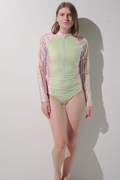 Maillot de bain anti-UV manches longues - Pacific pour femme, léger et élégant, protection solaire UPF 50+.