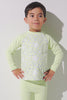 T-shirt de bain anti-UV - Samoa, vert clair pour garçon, UPF 50+, idéal pour la plage avec protection solaire.