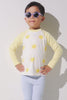 T-shirt de bain anti-UV - Samoa, jaune et blanc, UPF 50+, pour enfant, protection solaire à la plage.